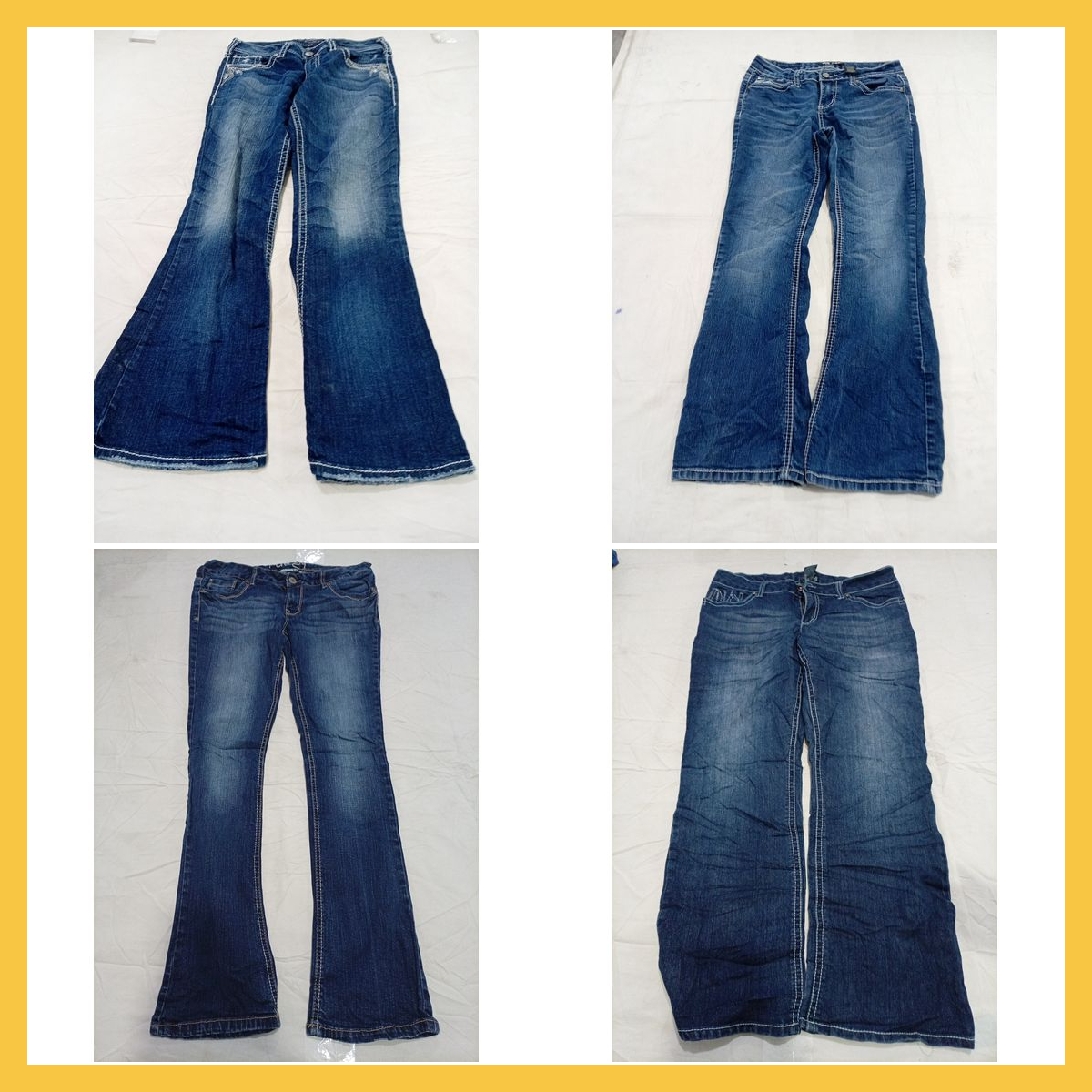 Lot de jeans bootcut légèrement utilisés - 15 pièc..