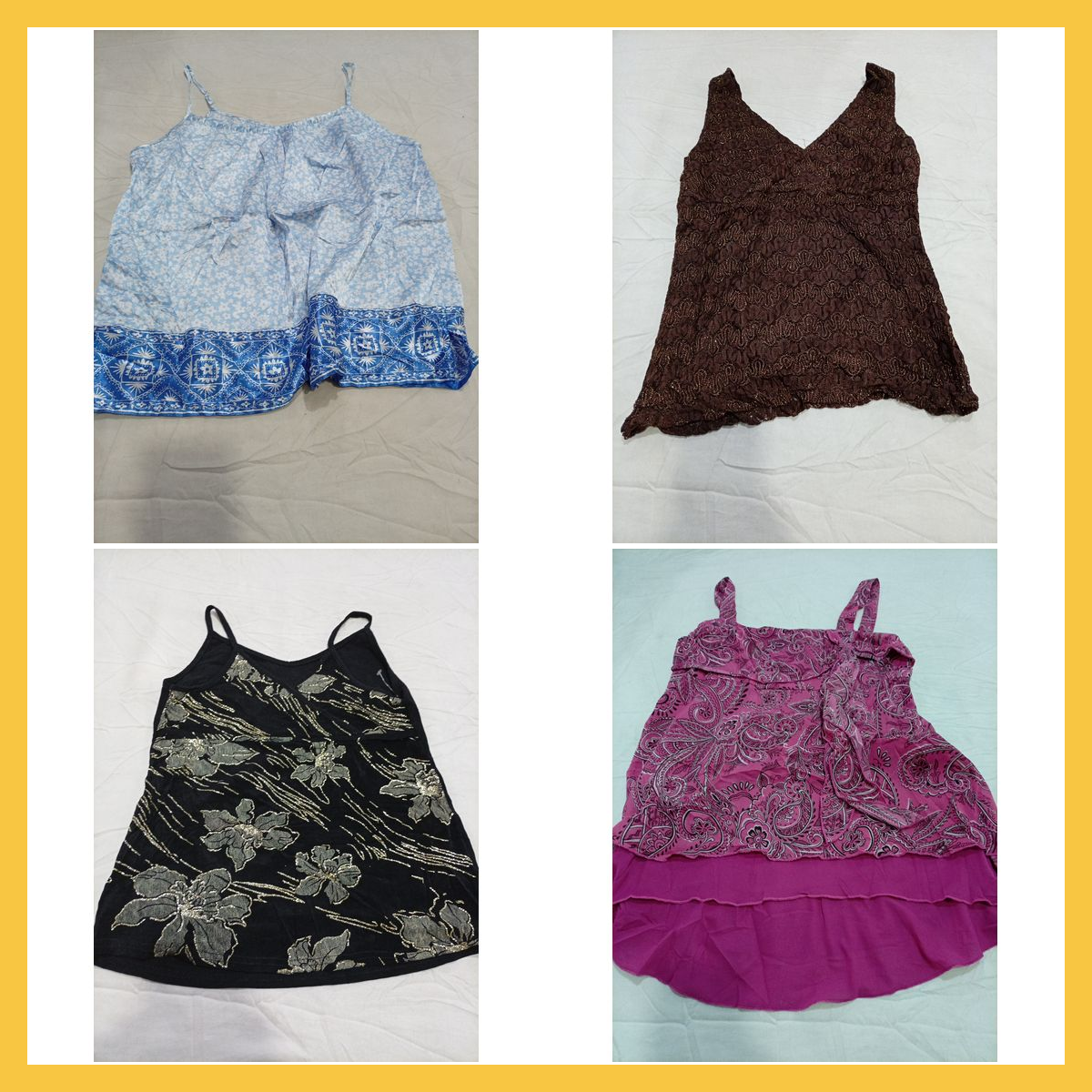 George Laura Ashley Camisole Bundle 9 Pc Printed T..