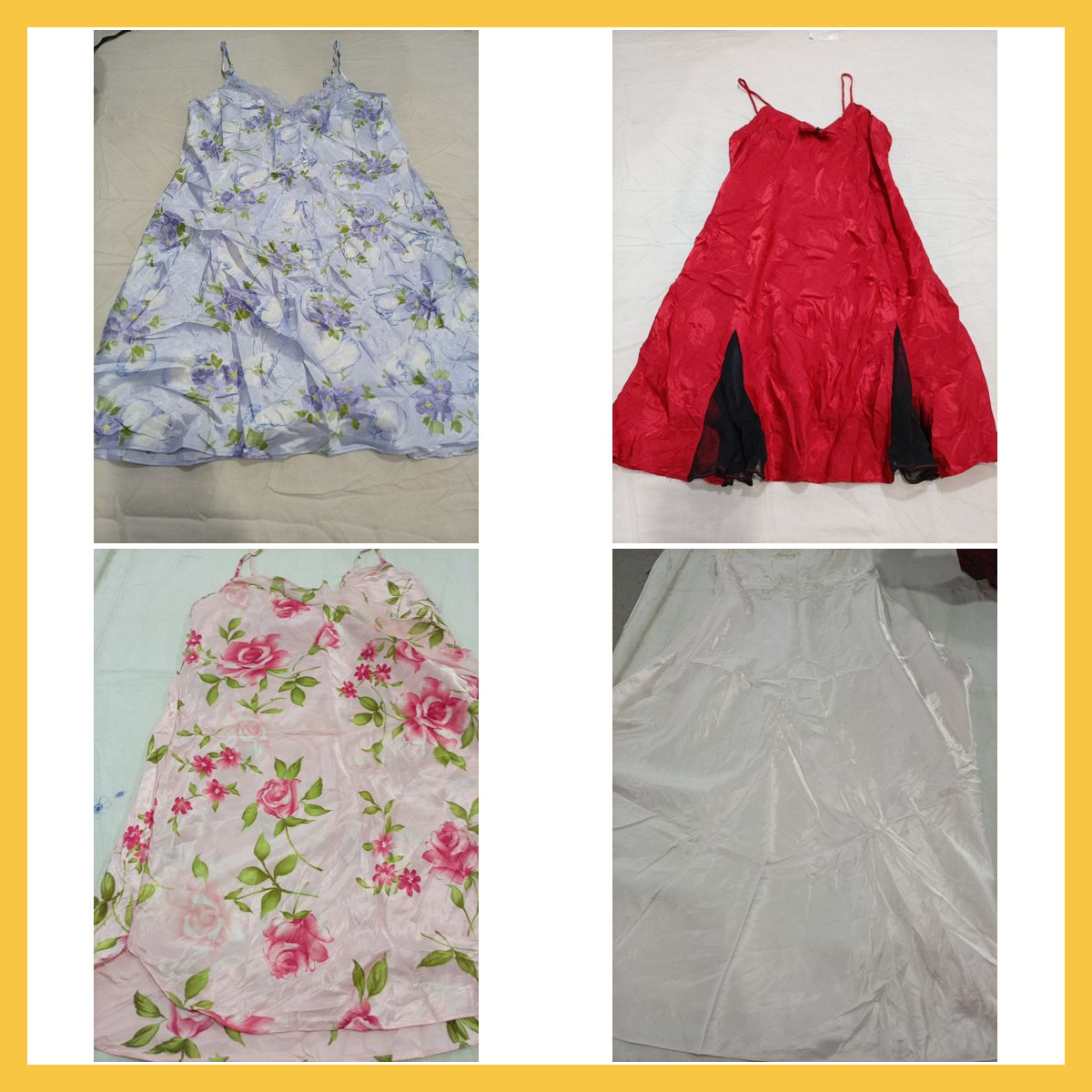 Slip Dress Bundle 10 Teile Satin- & Spitze-Damenkl..