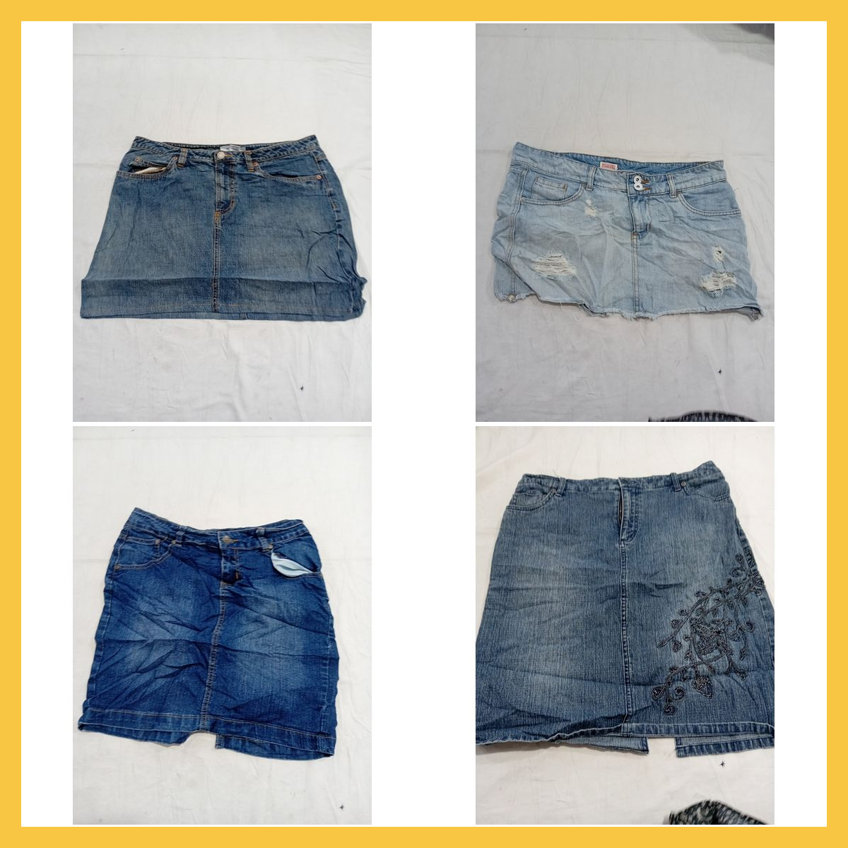 Denim Mini Skirt Bundle - 11 Piece Set with Old Na..
