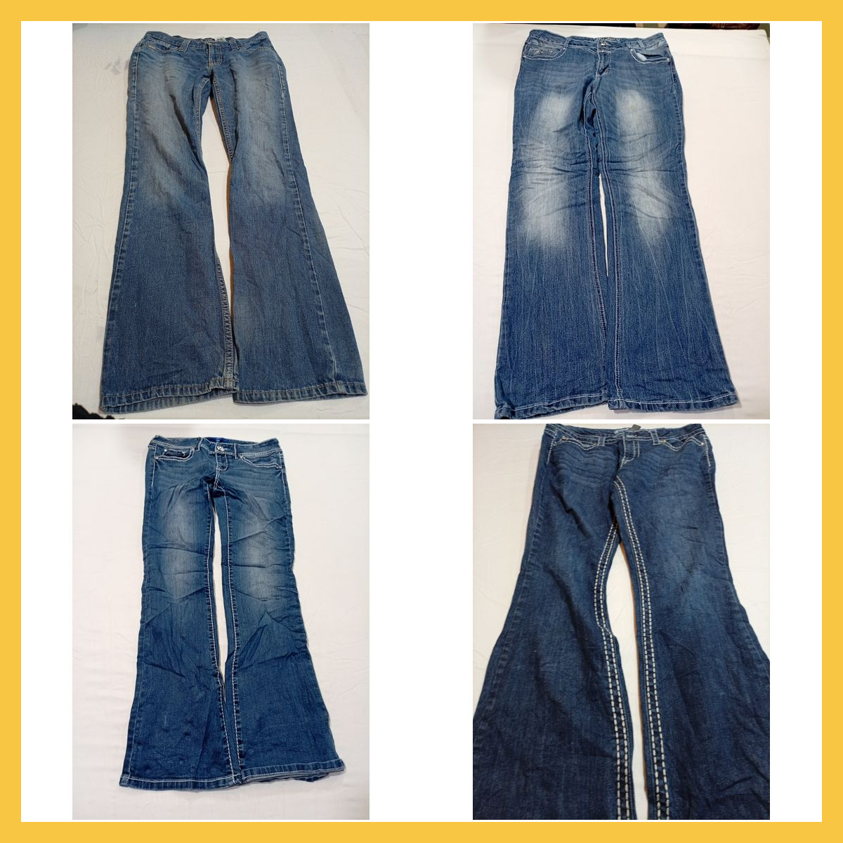 Flare Jeans Bundle - 12 Pc Mix of Cruel Girl, 7 Fo..