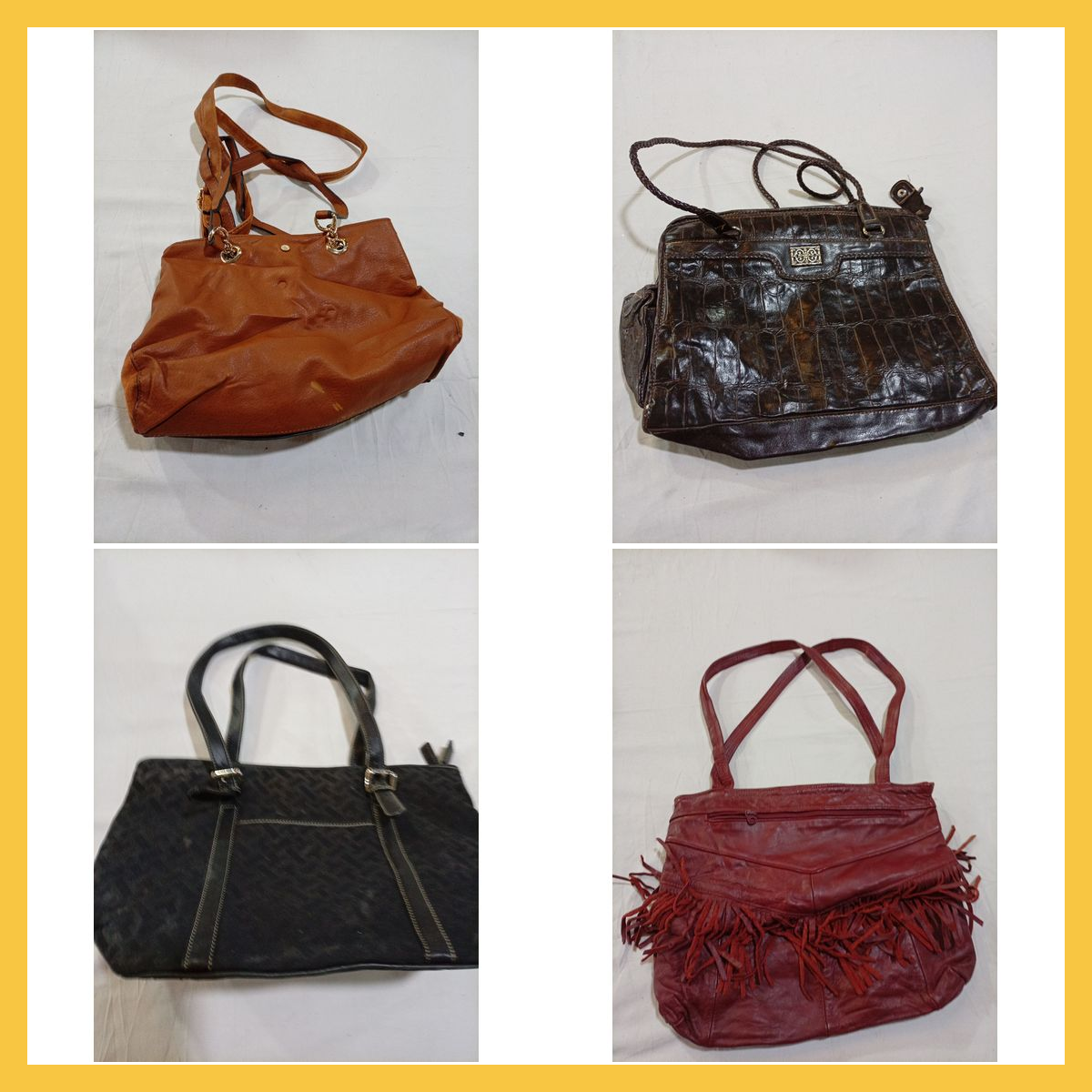 Lederhandtaschen-Bundle 13 Stück Tote Umhängetasch..