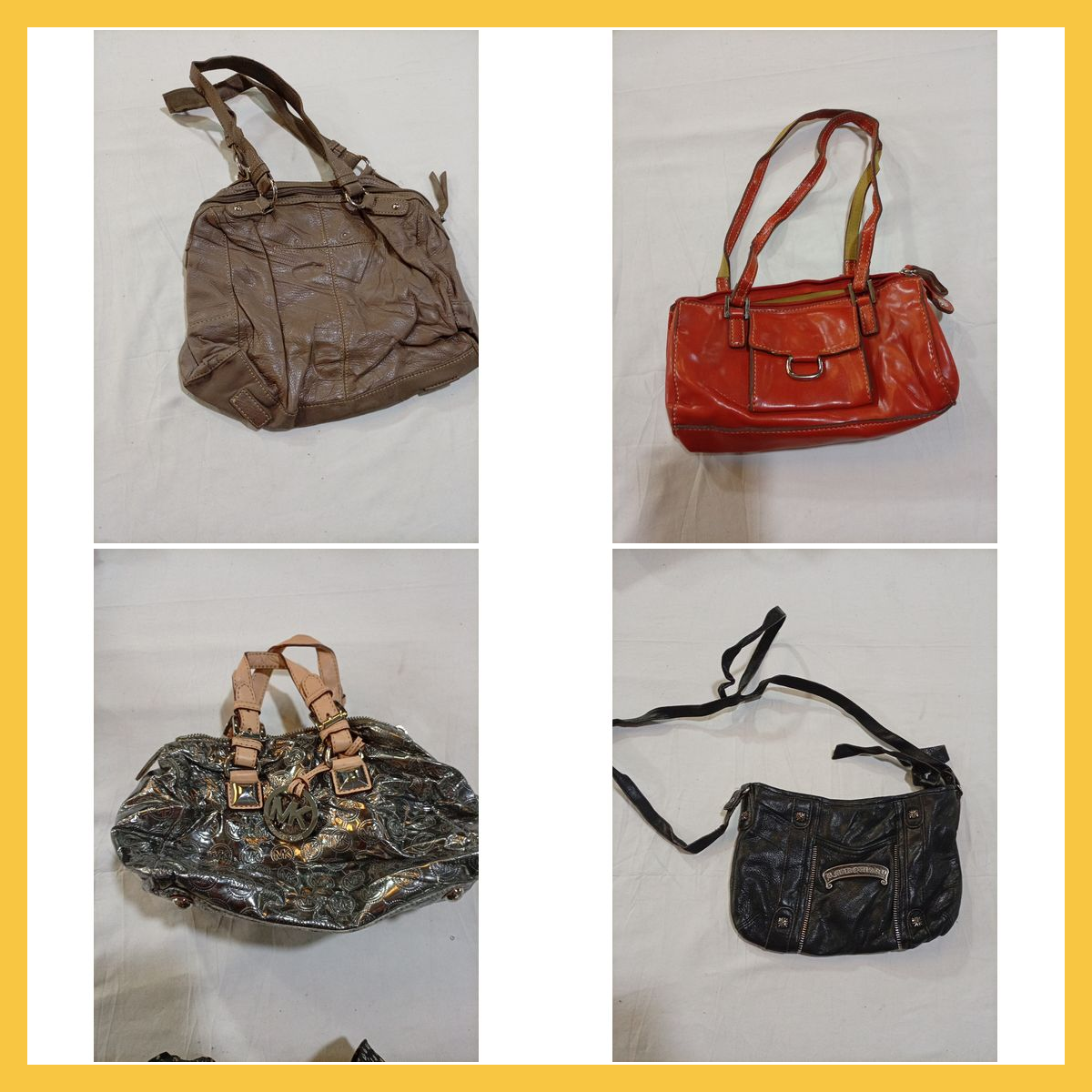 レザーハンドバッグバンドル: Michael Kors, Coach & More 小さなバッグコレ..