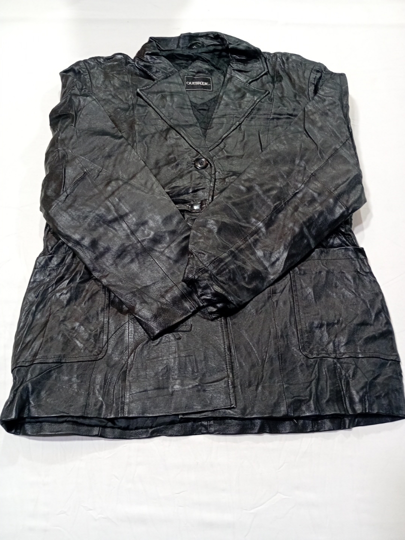 Veste en cuir noire Outbrook