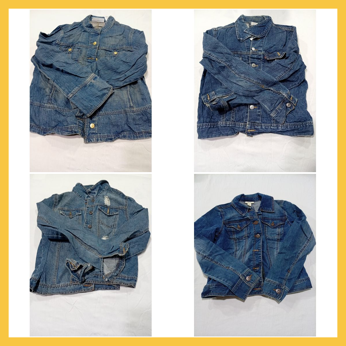 Ensemble de vestes en denim - Mélange de 15 pièces..