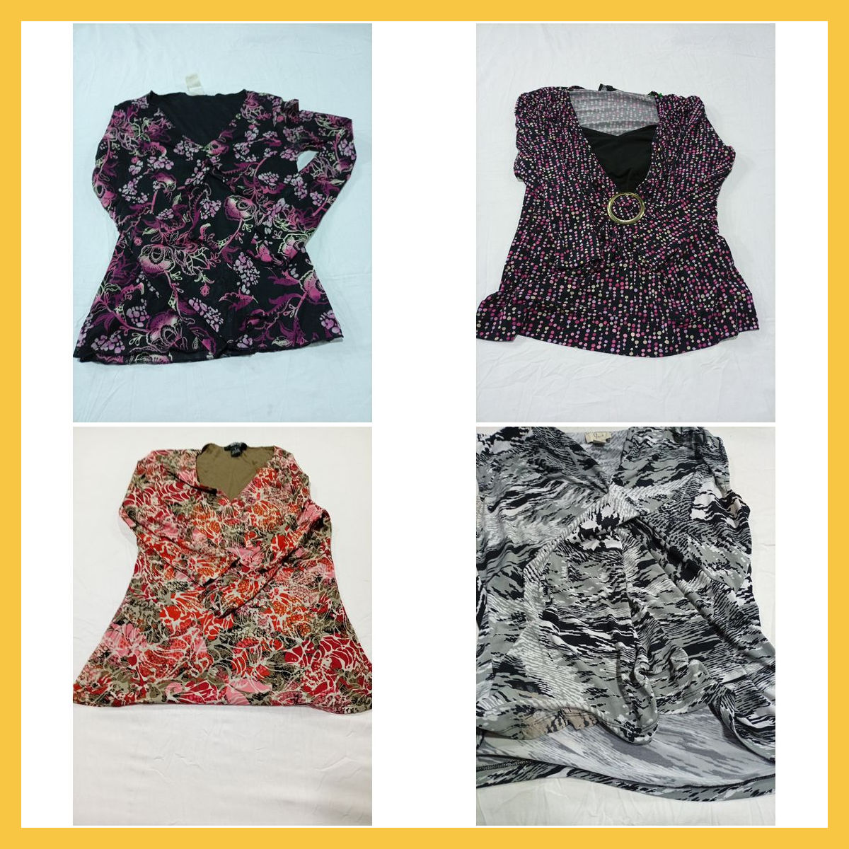 Printed Blouse Bundle - 15 Pc Women's Fashion Lot ..