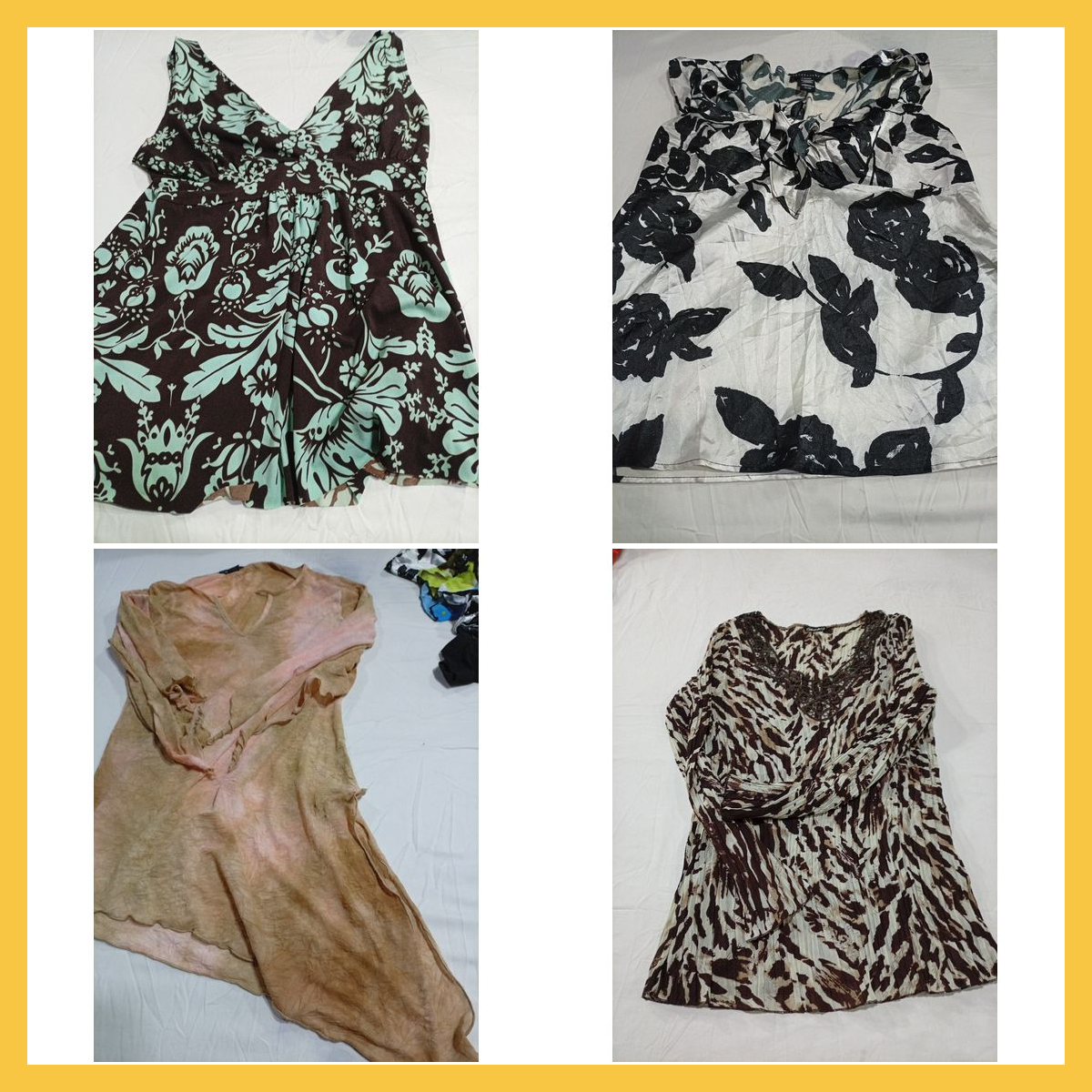 Floral & Printed Blouse Bundle - 15 Pc Mix of Apos..