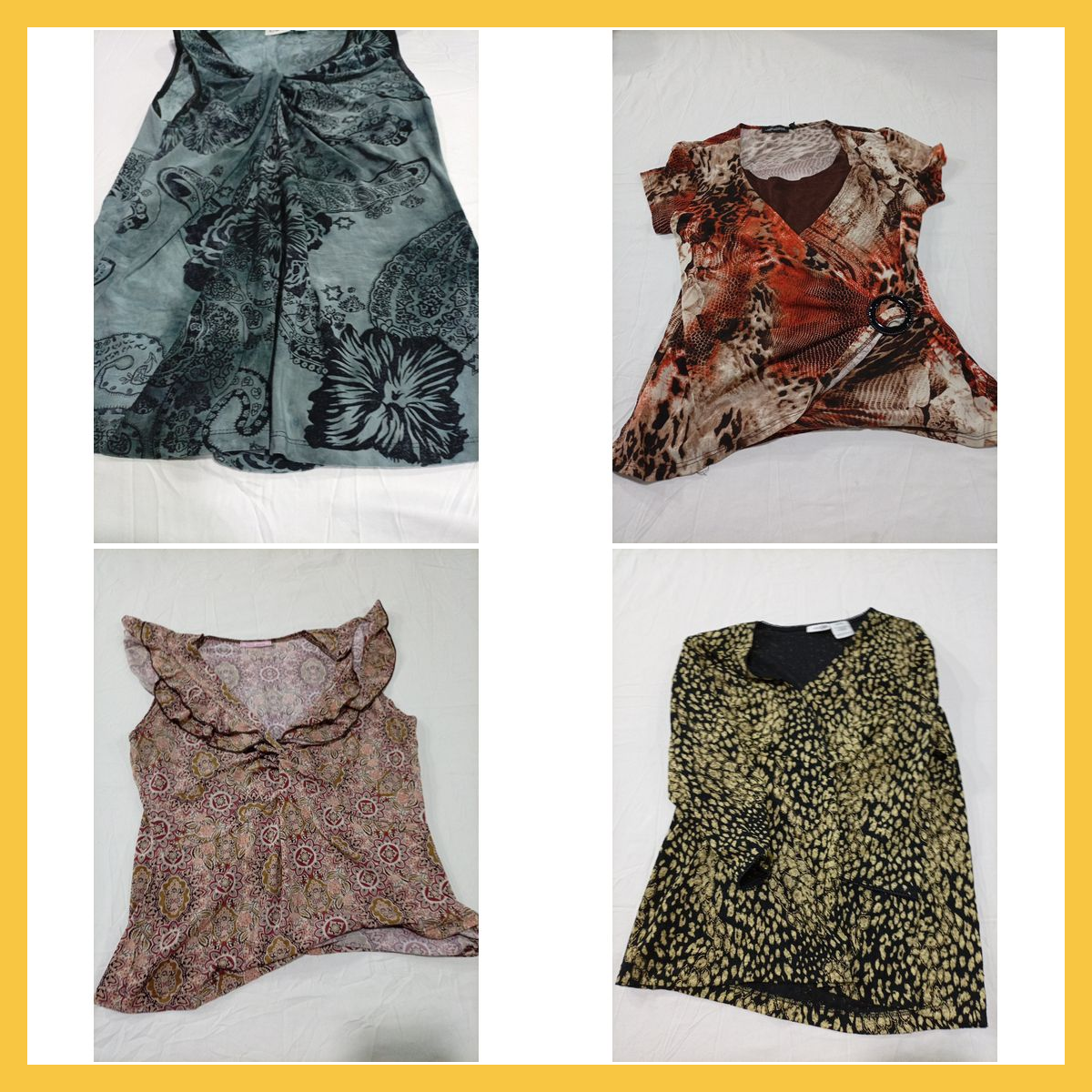 Printed Blouse Bundle: CATO, Benetton & More Anima..