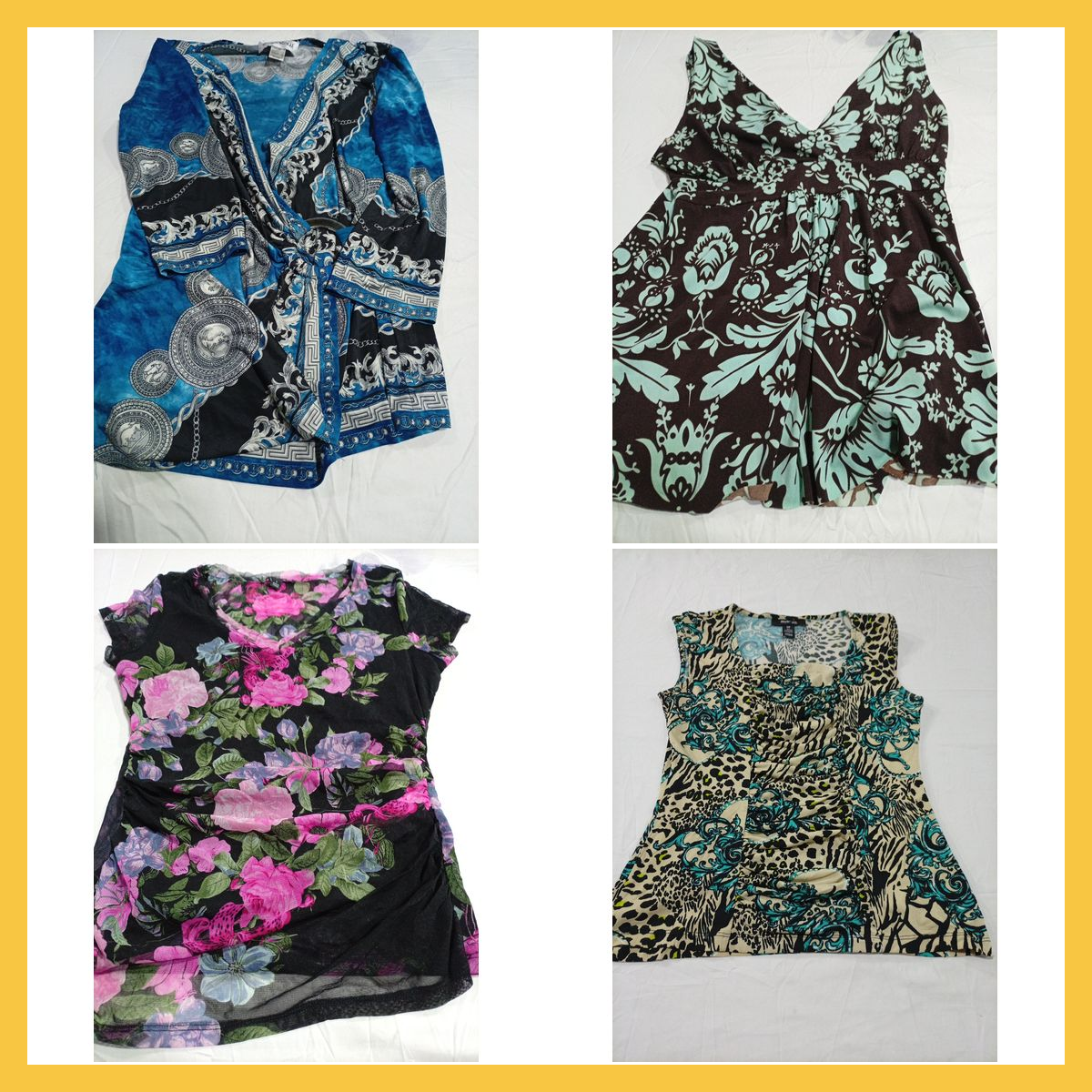 Vintage Printed Blouse Bundle - Joseph Ribkoff, IN..