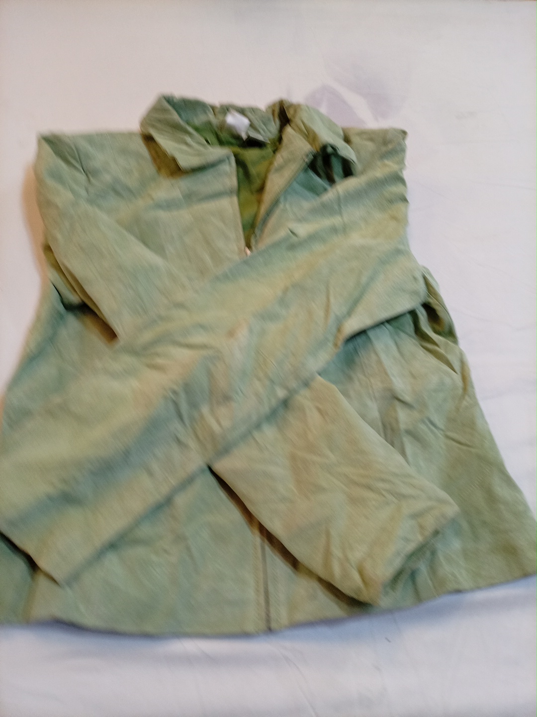 Veste en daim verte