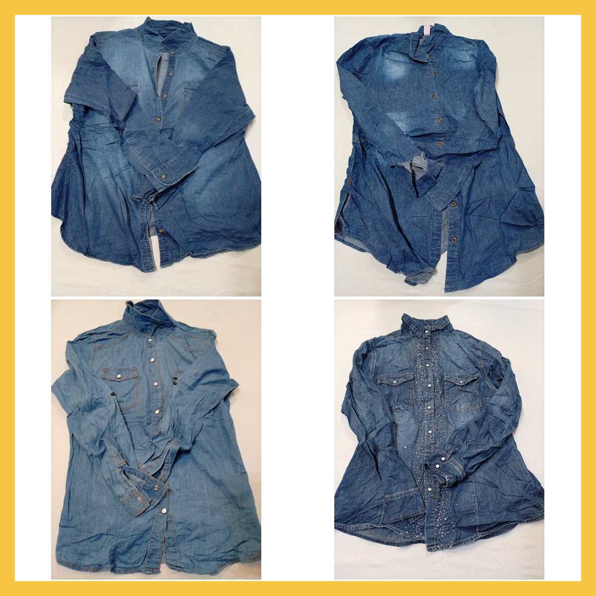Denim Shirt Bundle - 8 Piece Unbranded Denim Colle..