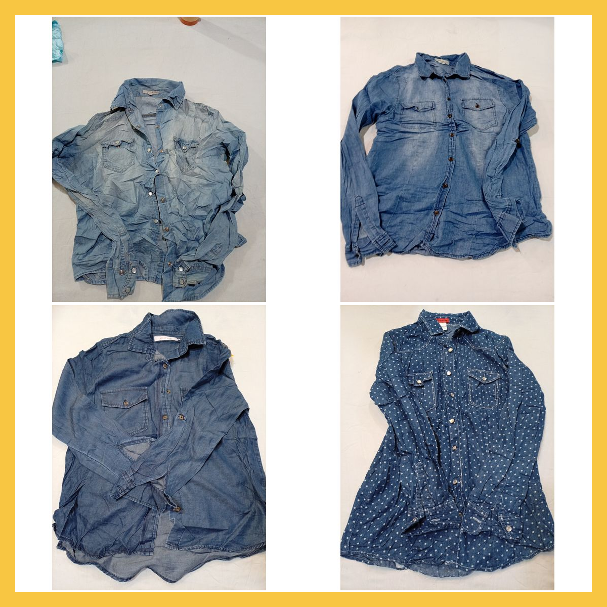Denim Shirt Bundle - 14 Pc Mix of Iris, Passport, ..