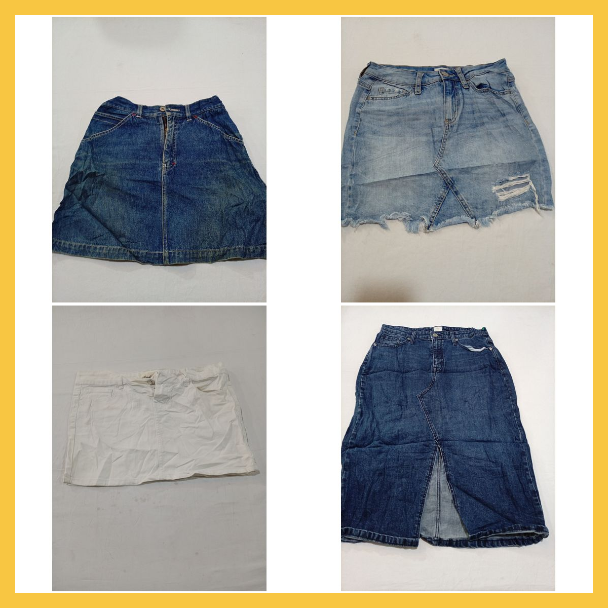 Denim Minirock Bundle - 14 PCS Mix Marken PSC Stra..