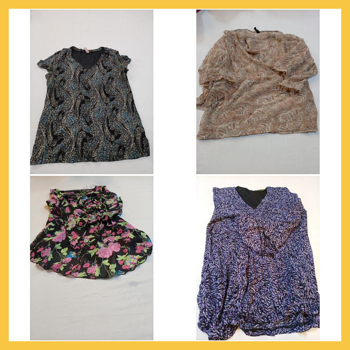 Ensemble de blouses imprimées vibrantes - Lot de m..