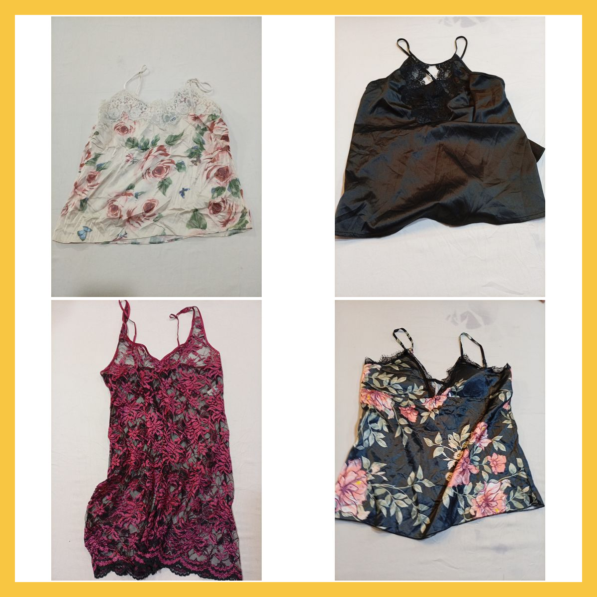 Lace Camisole Bundle 10 Pc Lace Trim Chemises Vari..