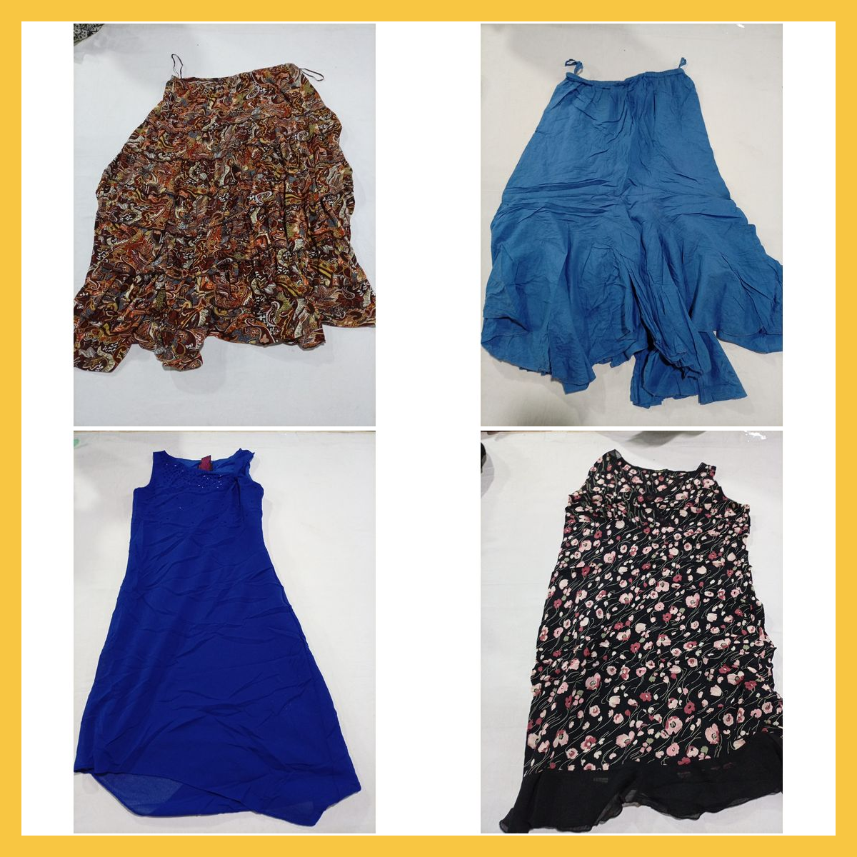 Vintage Midi Dress Bundle - 15 Pc Mix of Floral, P..