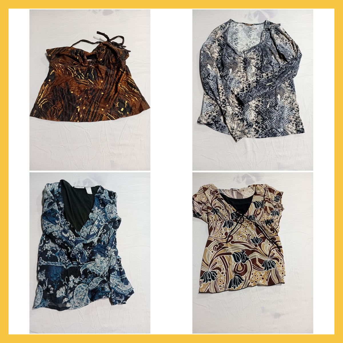 Blusen Bundle 15 Pc Damen Mischdruck Tops LA VIP W..