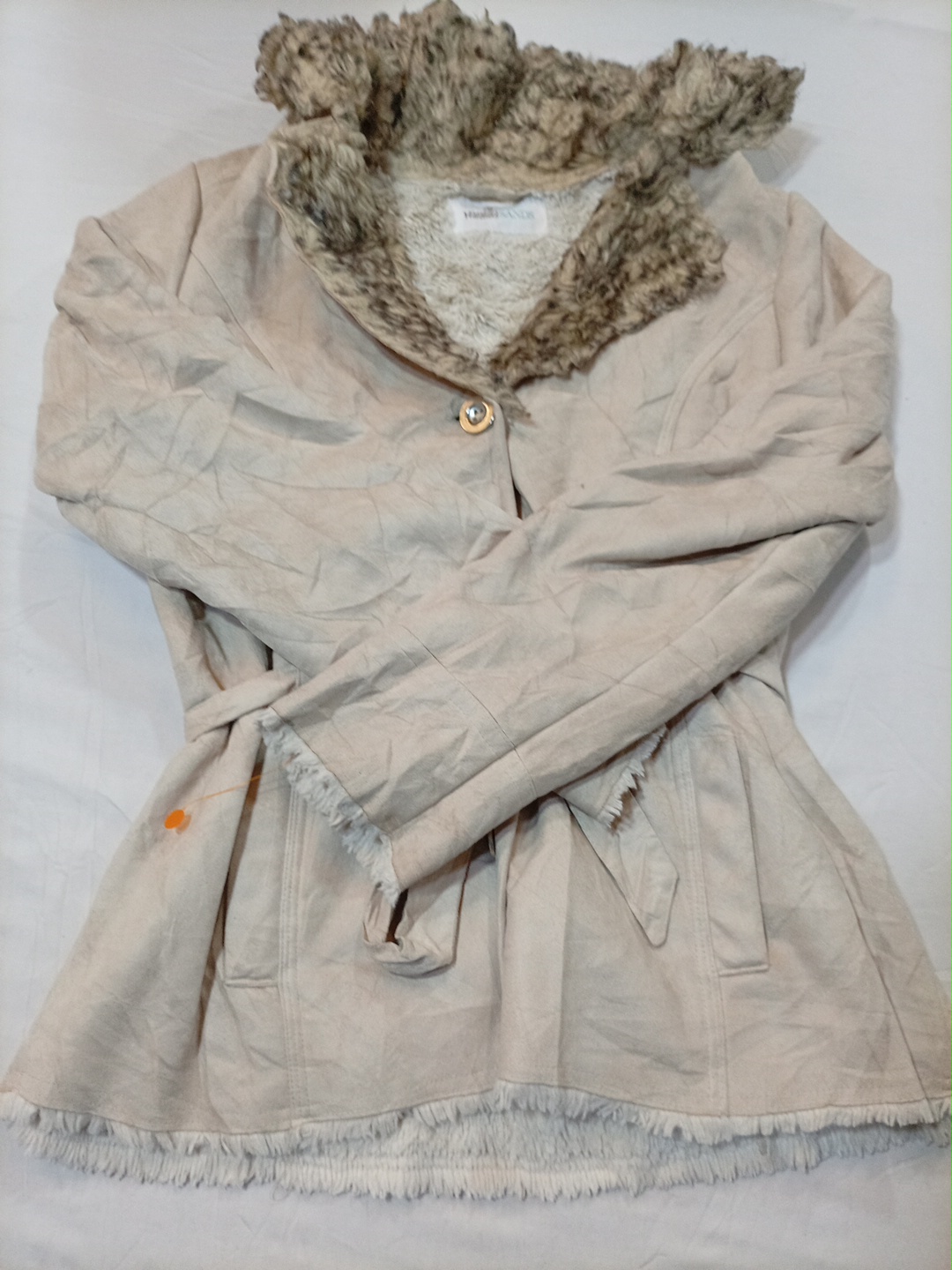 Beige Faux Fur Jacket