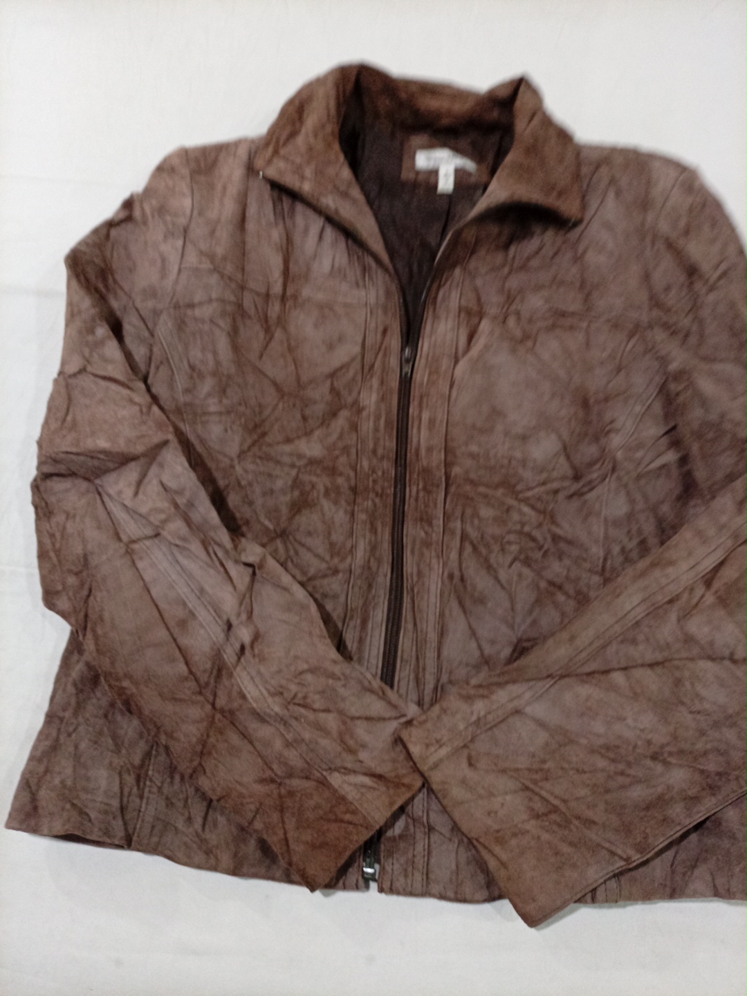 Veste en suede marron
