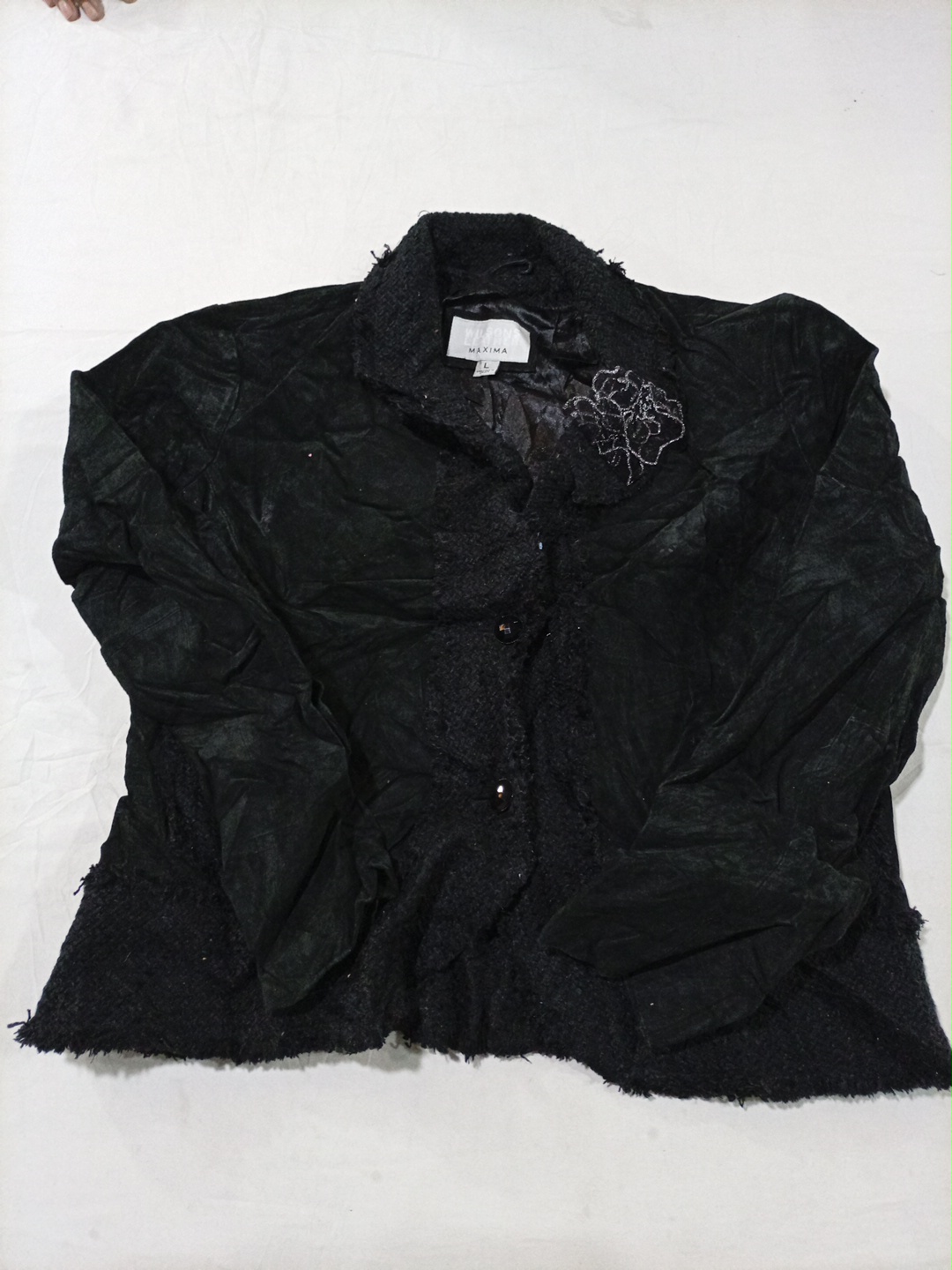 Veste en cuir noire