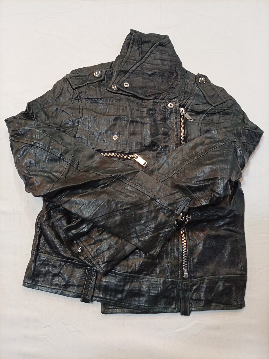 Veste en cuir Zara Woman