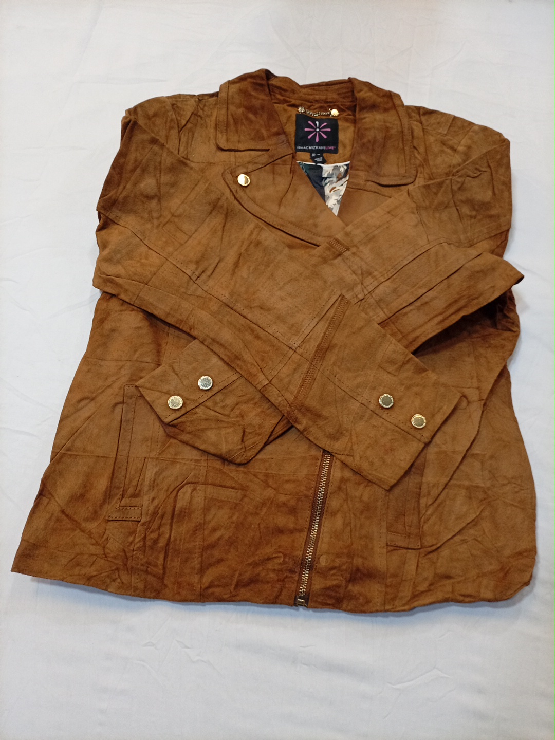 Veste en daim marron