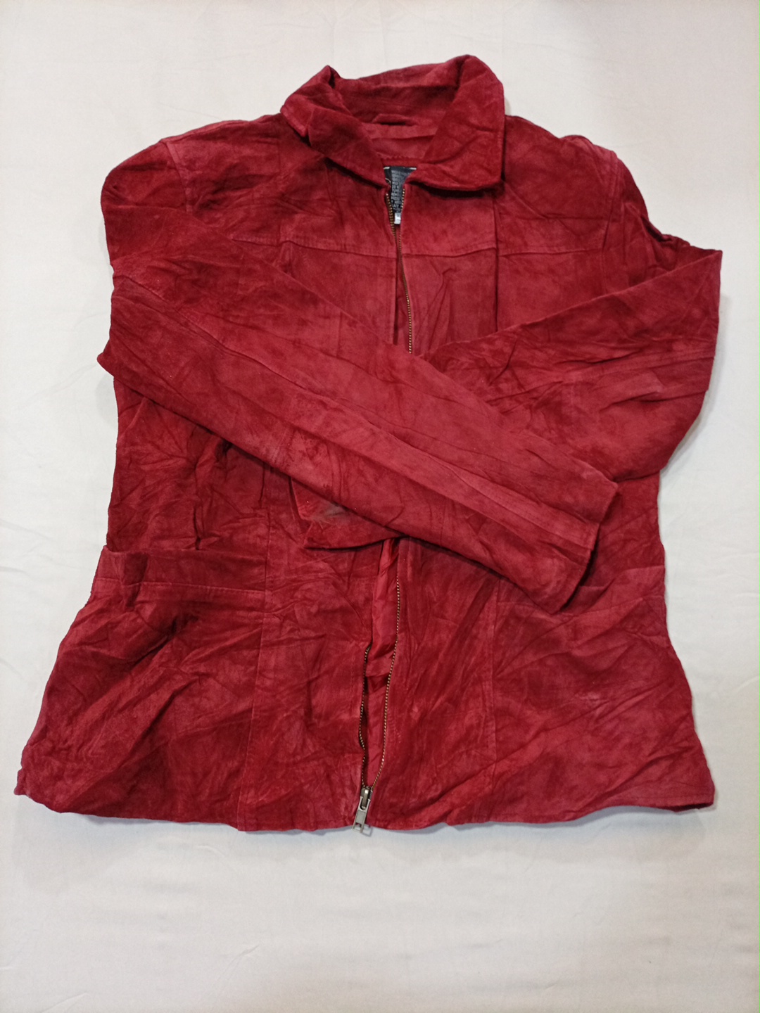Rote Lederjacke