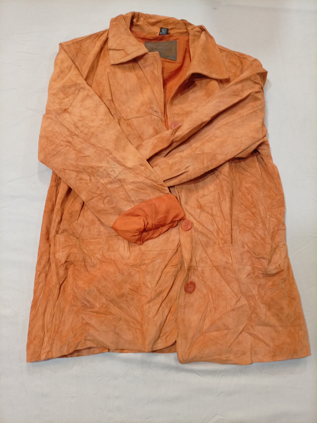 Veste en daim orange
