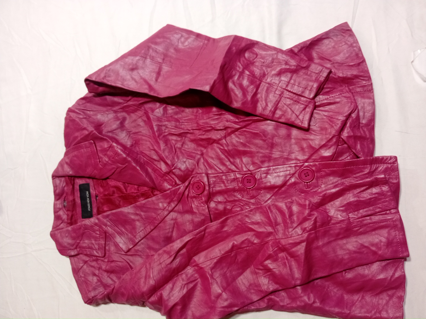 Jones New York Pink Leather Jacket