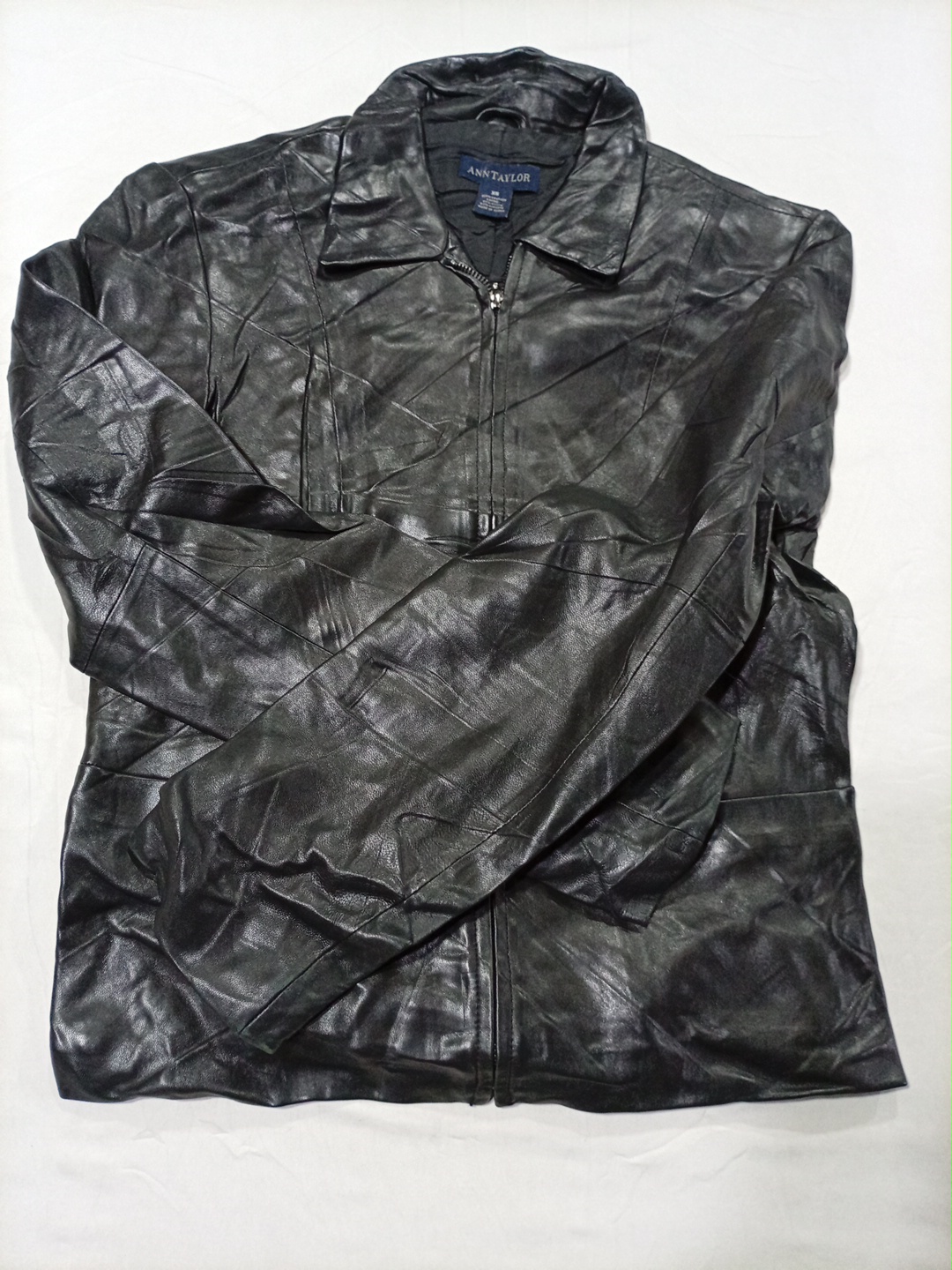 Veste en cuir Ann Taylor