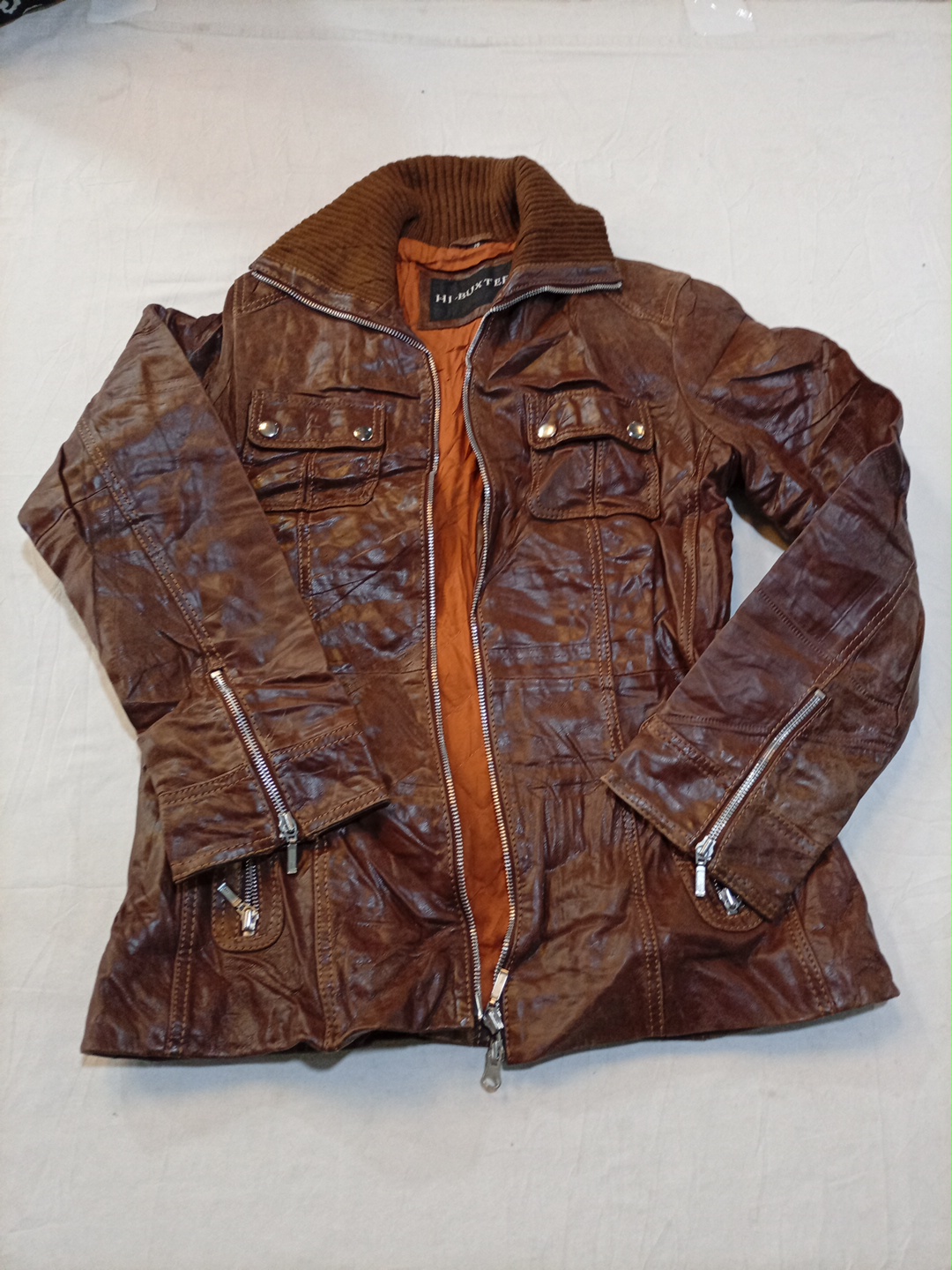 Hi-Buxter Brown Leather Jacket