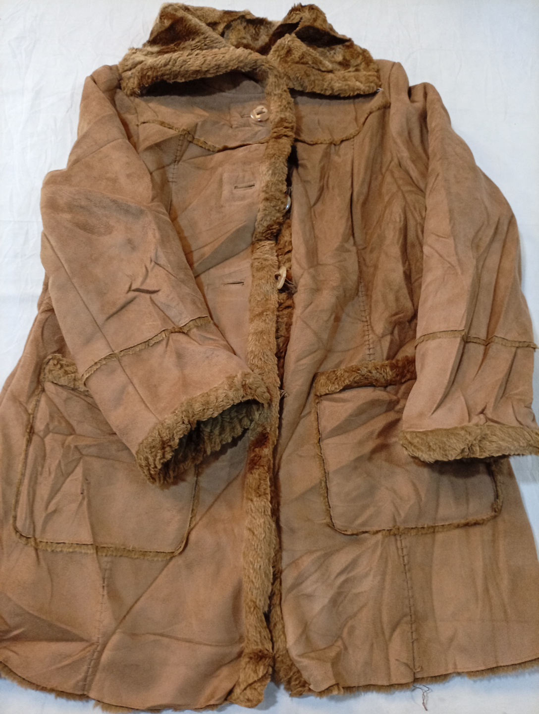 St. John's Bay Faux Fur-Lined Coat