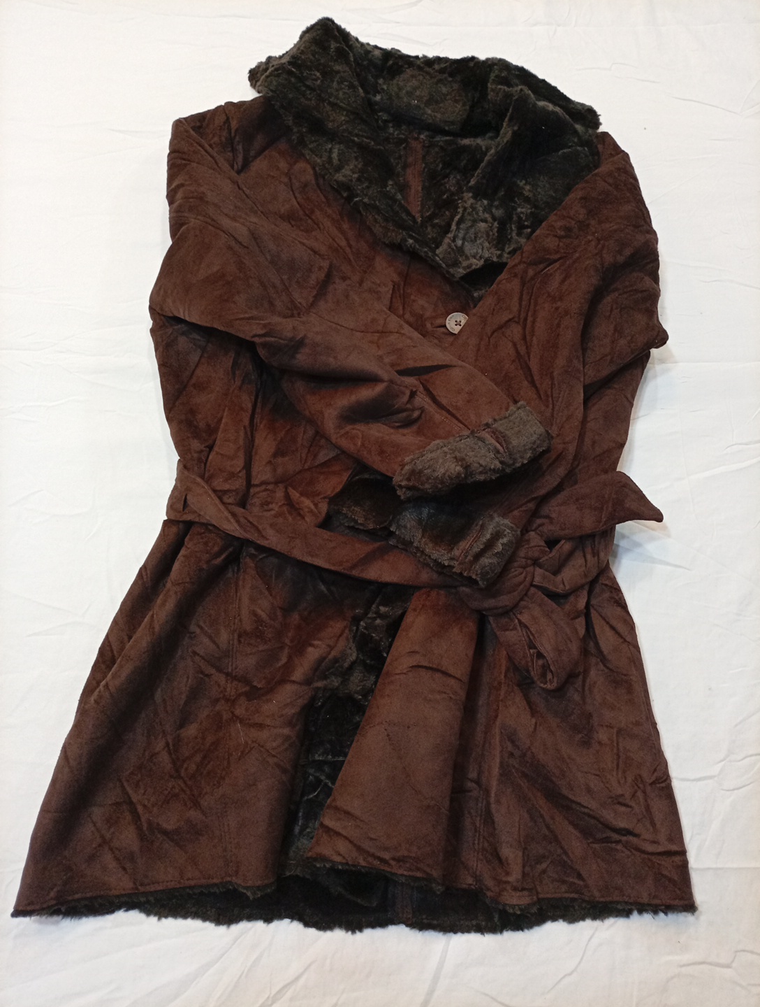 Calvin Klein Brown Faux Fur Jacket