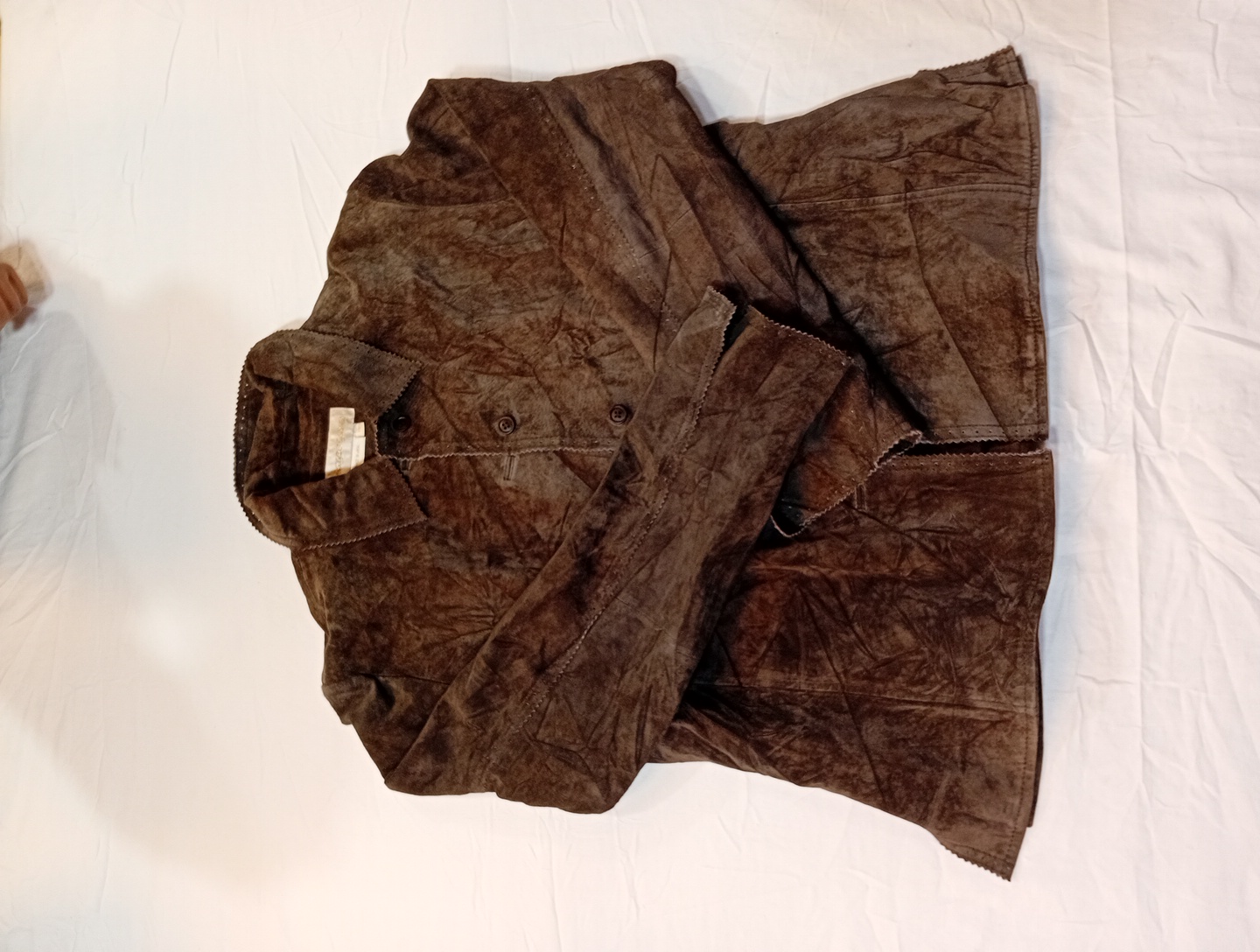 Veste en daim marron