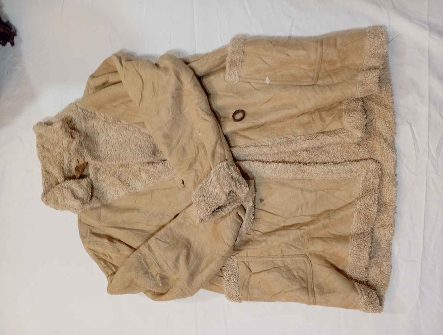 Beige Shearling Coat
