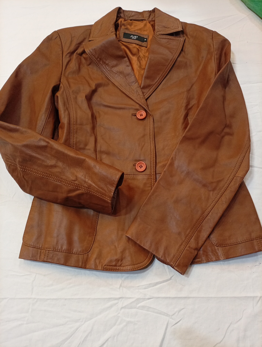 Giacca in pelle marrone