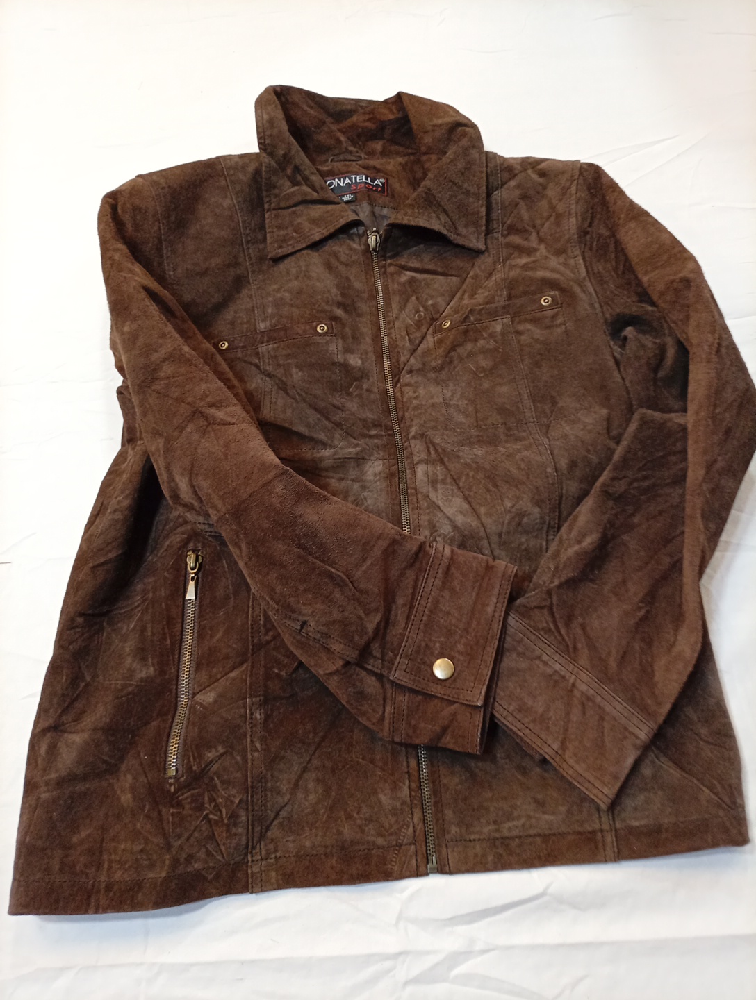 Giacca in suede marrone Donatella Sport