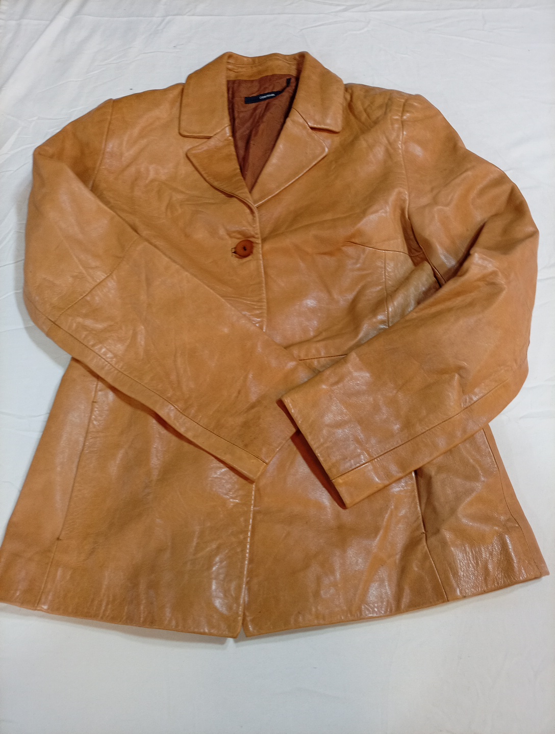 Jaqueta de Couro Tan