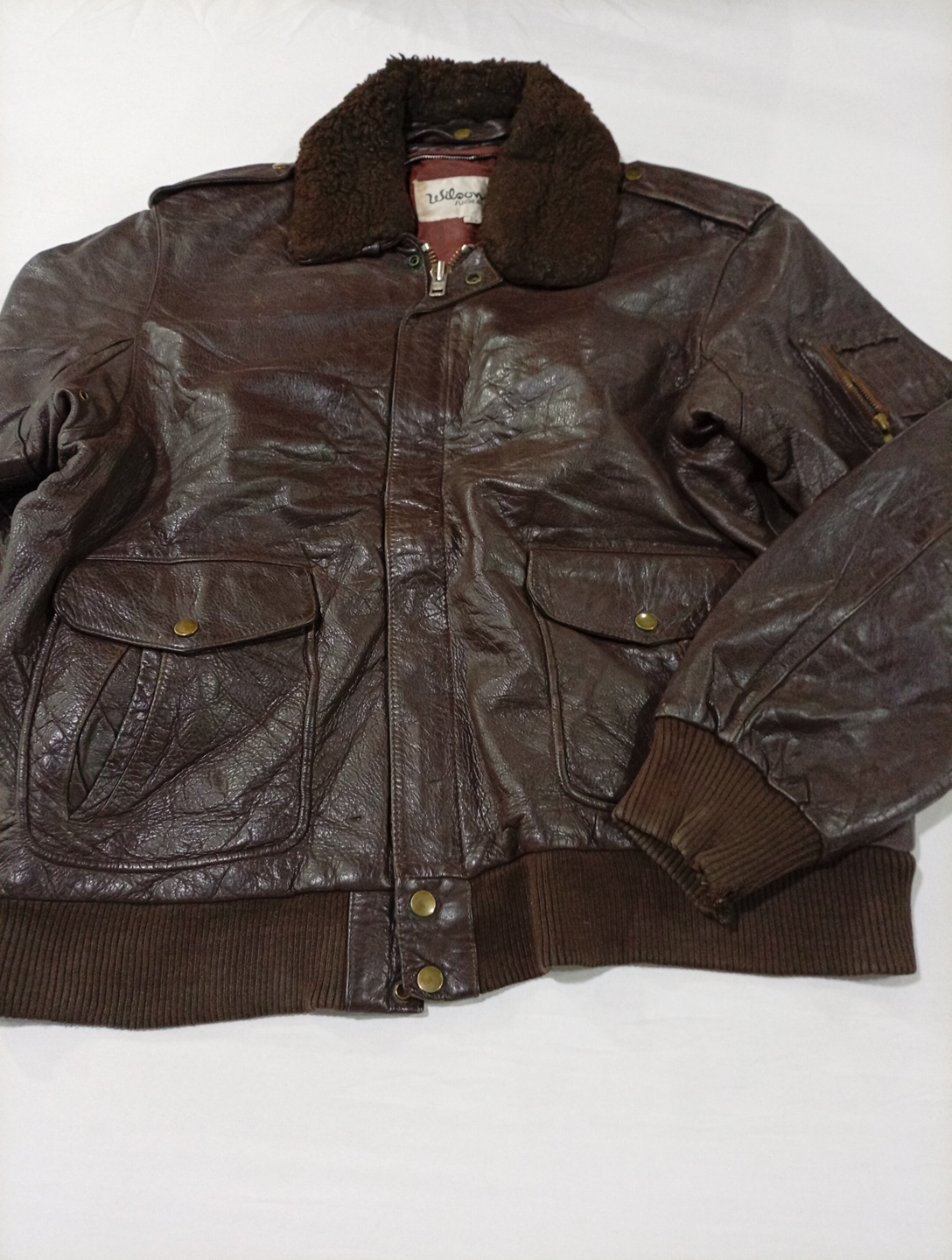 Giacca di pelle marrone