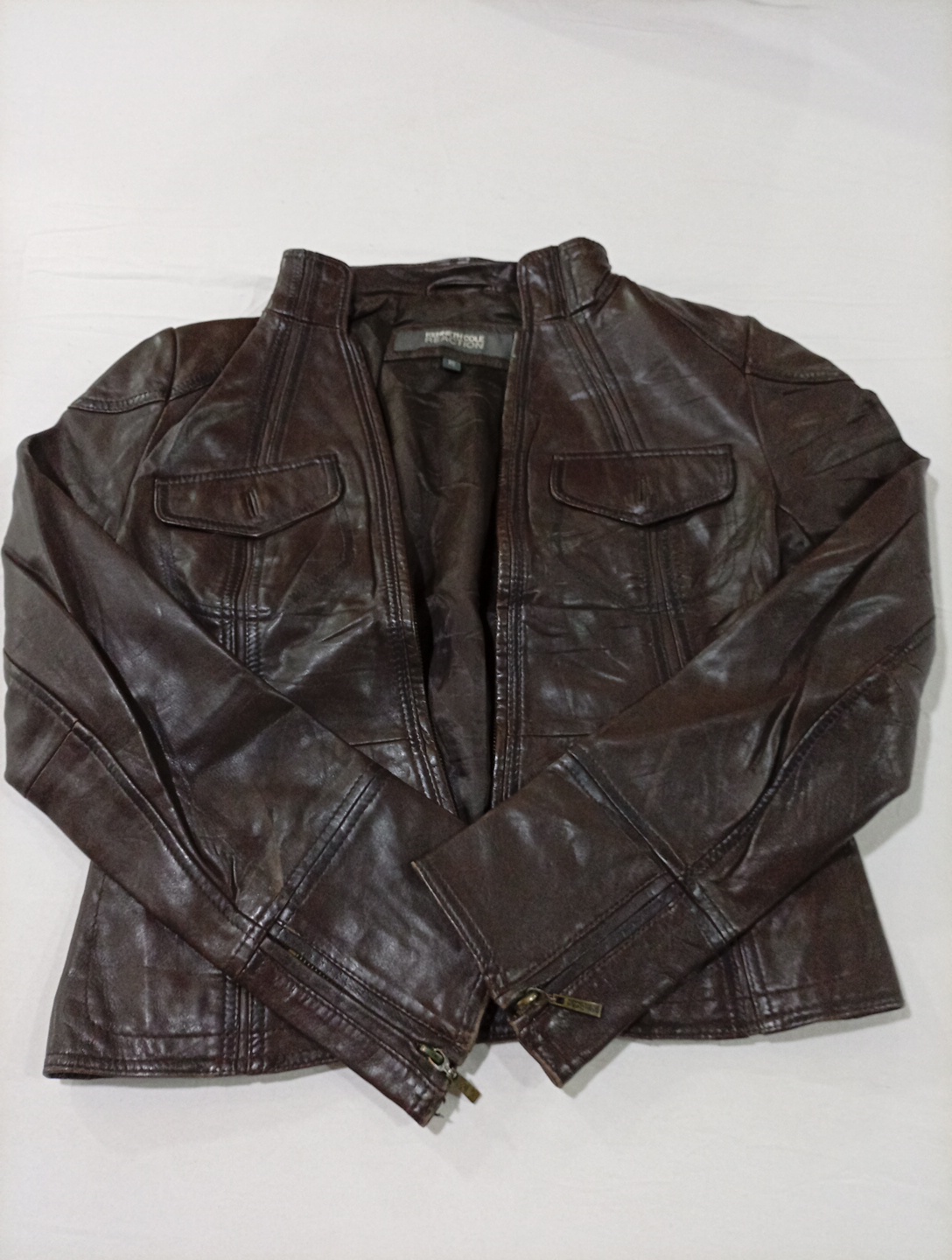Giacca di pelle marrone