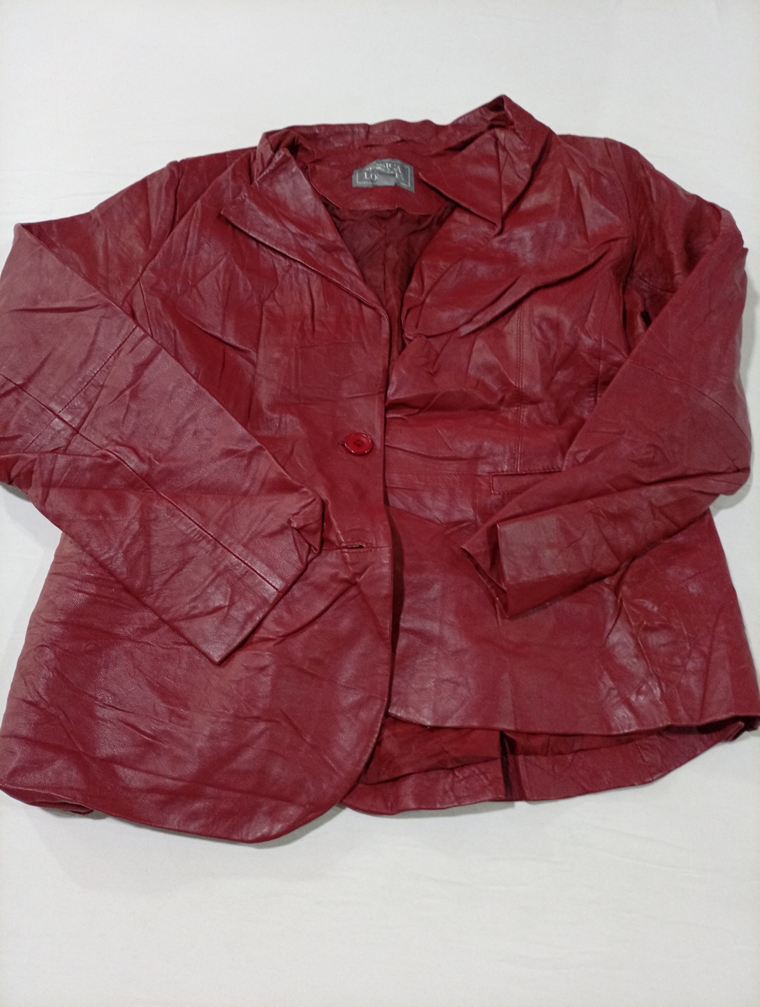 Rote Lederjacke