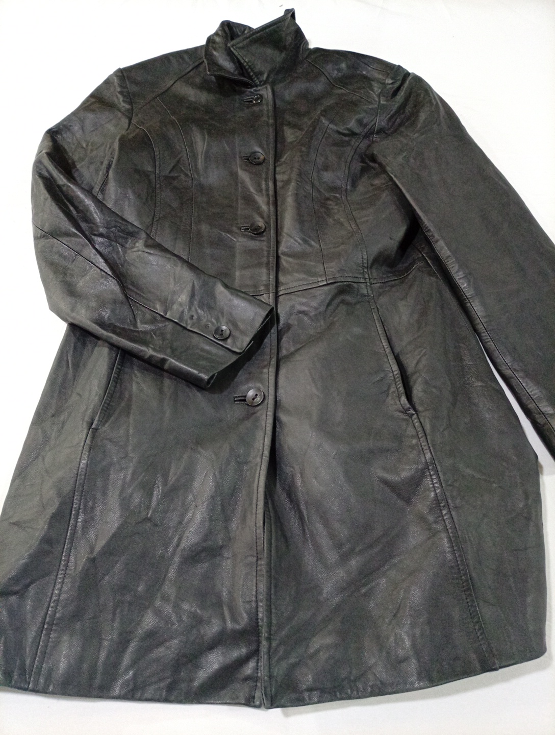 Casaco de Couro Preto