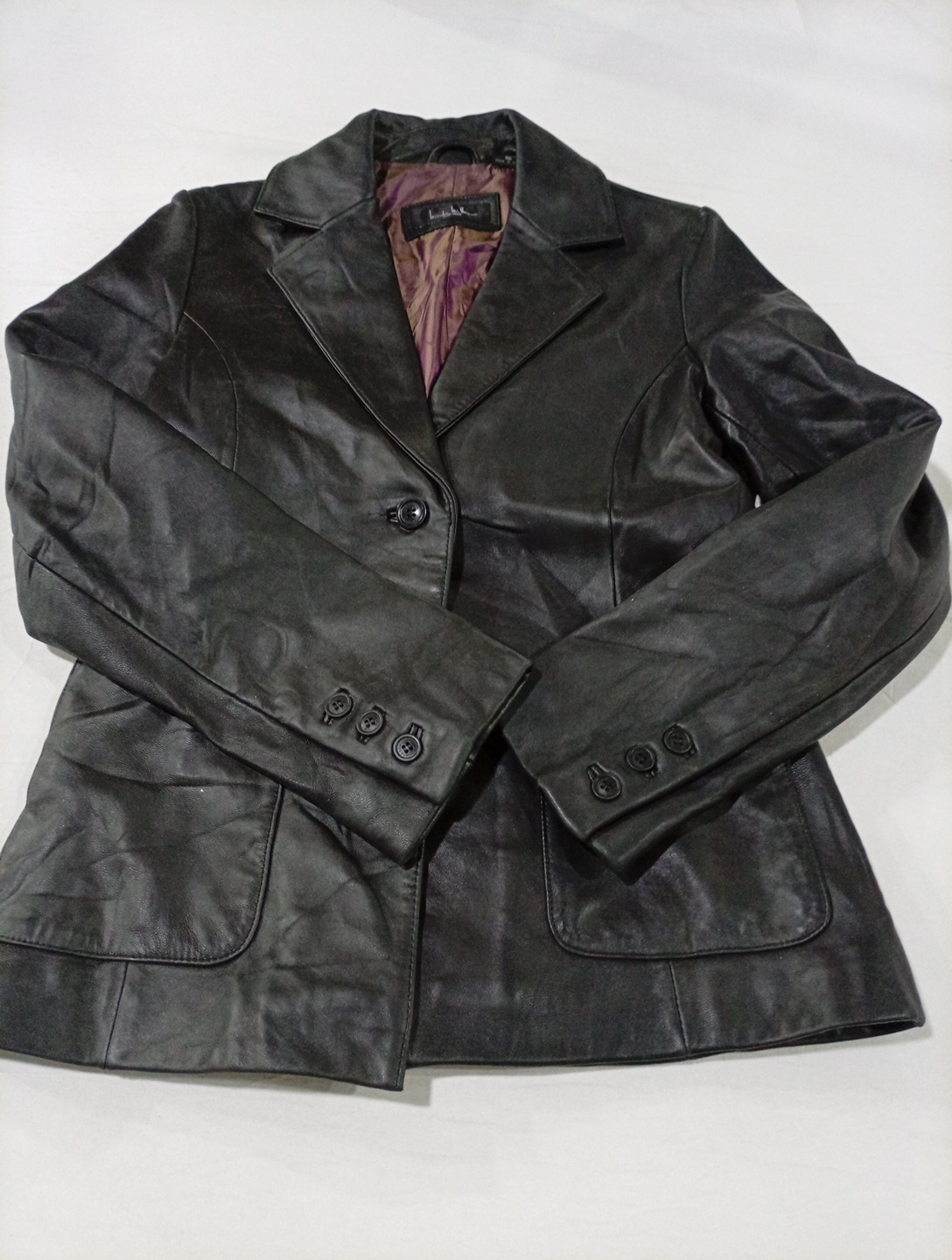 Jaqueta de Couro Nicole Miller New York