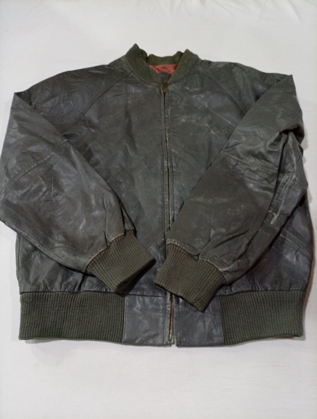 Jaqueta Bomber de Couro