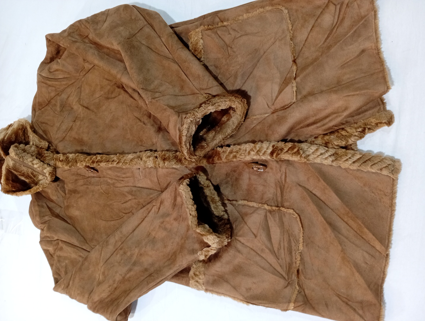 St. John's Bay Leather Fur Trim Jacket