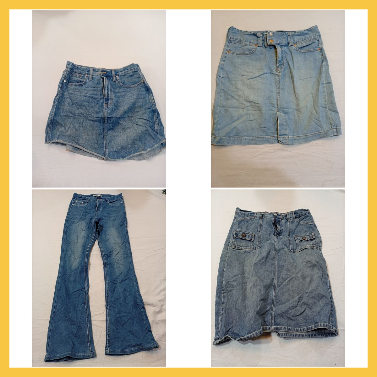 Conjunto de Saia de Jeans e Calças - Madewell, Gap..