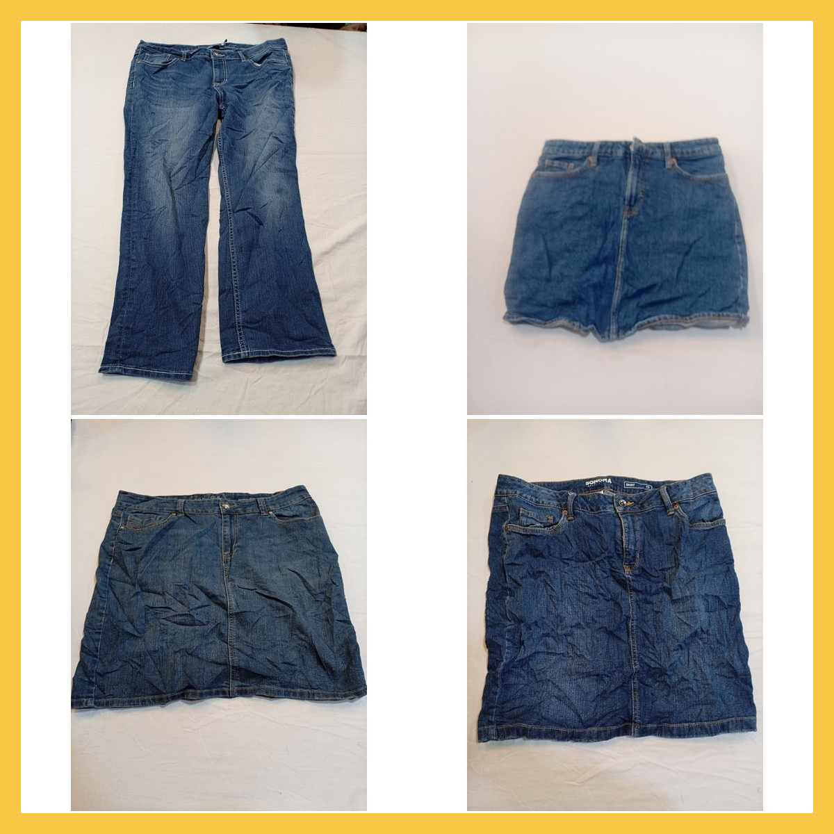 Denim Delight Bundle: 10 Piece Mix of Skirts & Jea..