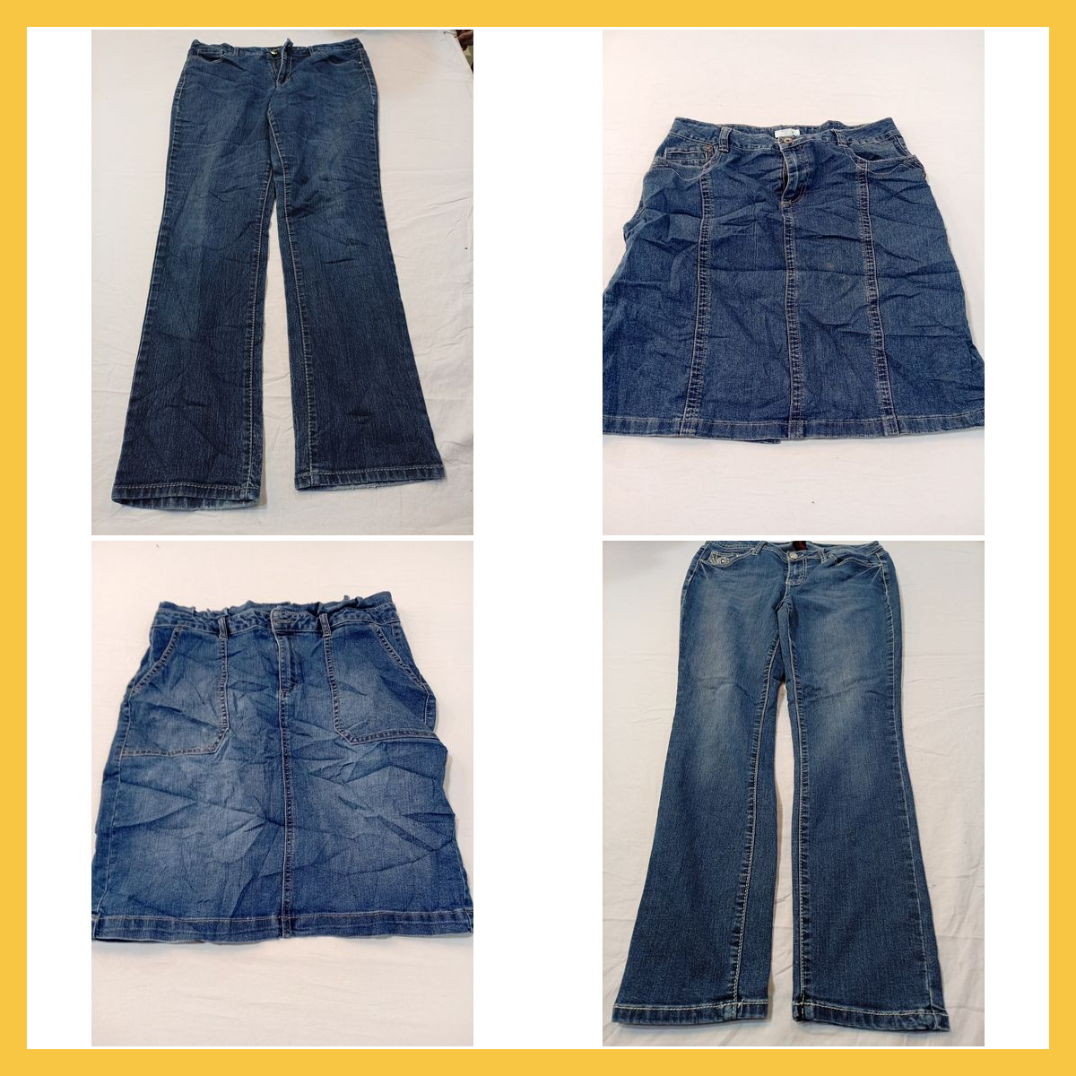Pack en denim : jupes et jeans en denim de 10 pièc..