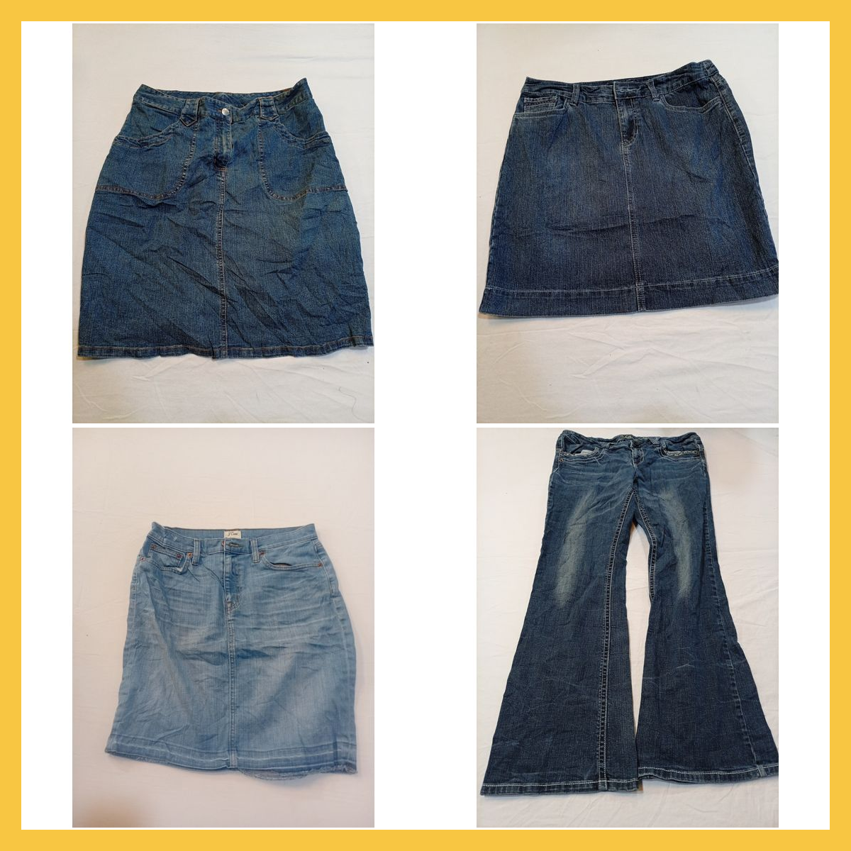 Chic Denim Bundle: 10pc Mix of Skirts & Jeans from..