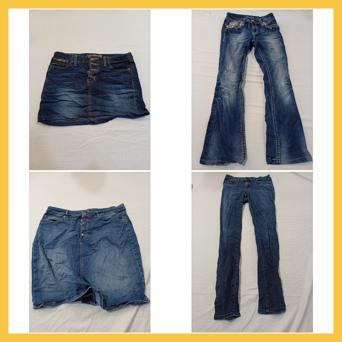 Gonna in denim e jeans usati con cura AG Jeans Fre..